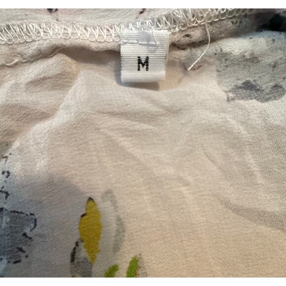 Mauro Grifoni Zipper Cardigan Sweater Silk Floral Medium - Picture 8 of 9